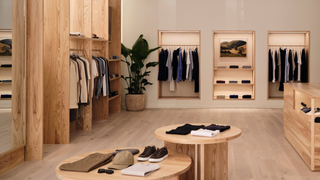 retail design interior by pop store commercial - sunspel flagship retail store desig example