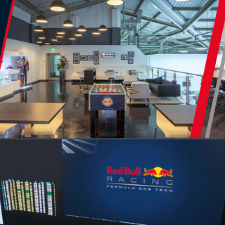 red bull racing race bay gallery milton keynes / formula 1 hospitality